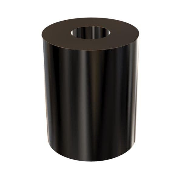 Metal Spacers Online Black Aluminum Spacer 1" OD x 3/8" ID, 1-1/4" Long, 250 Pack BAL-100-40-125-S-250