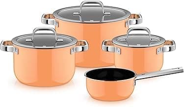 WMF Fusiontec Mineral Pro 4 piezas (16/20/24 cm + cacerola 16 cm) Papaya Orange 519405290