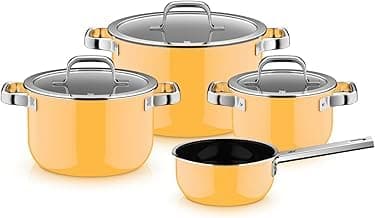 WMF Fusiontec Mineral Pro 4 piezas (16/20/24 cm + cacerola 16 cm) Mango Yellow 519085290