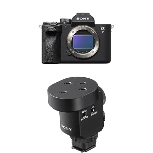 Sony Alpha 7 IV ILCE-7M4 Body + Mic ECM-M1 - Cámara mirrorless full-frame, negra