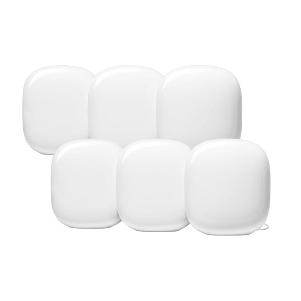 Google Nest WiFi Pro - Sistema Mesh Wi-Fi 6E, paquete de 6 routers (Snow)