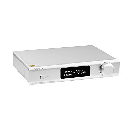 Fanmusic Topping Pre90 Preamplificador y Ext90 Extensor de Entrada Módulos NFCA Hi-Res Audio 2RCA 4XLR Combinación (Plateado, Pre90)