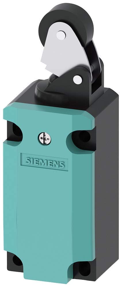 Siemens 3SE5 112-0LE01 interruptor de límite con palanca rodillo, carcasa metálica 40mm, 1 NO + 2 NC, acción instantánea