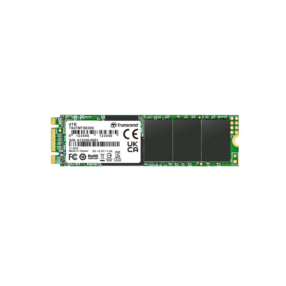 Transcend MTS830 4TB SSD M.2 2280 SATA III con DRAM Cache TS4TMTS830S