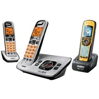 Uniden D1680-3X DECT 6.0 Cordless Phone con Contestador y Auricular Resistente al Agua