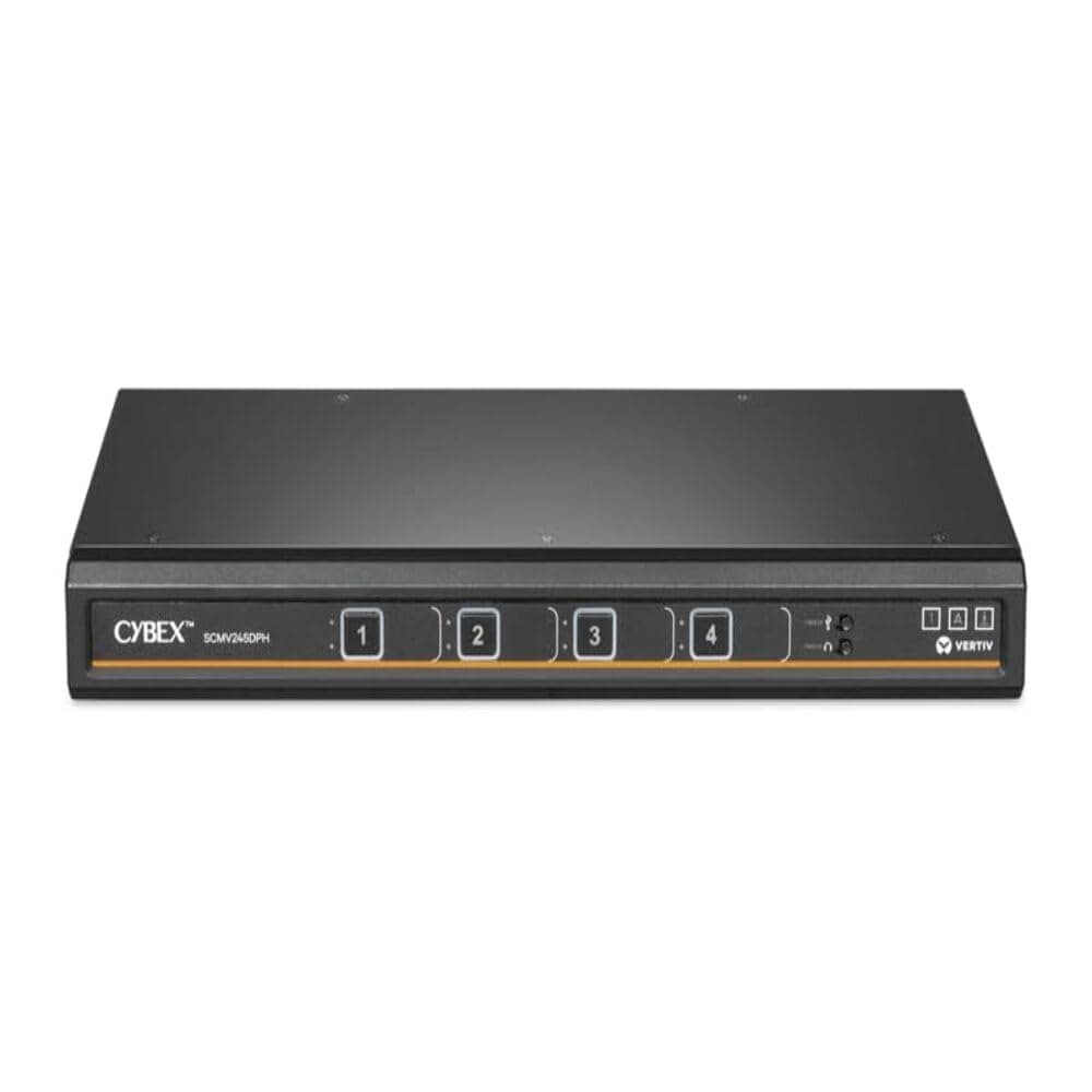Vertiv Avocent Cybex SC845DPHC-400 KVM seguro de escritorio 4 puertos, Single Head, USB-C, CAC, NIAP 4.0, TAA