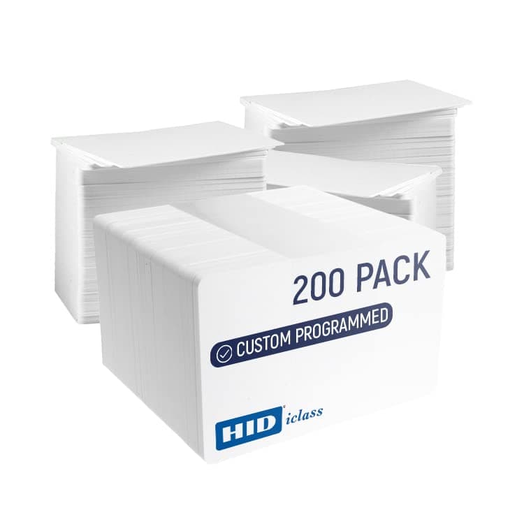 Card Imaging Tarjetas HID iClass programadas personalizadas, Genuine HID, 26 bit H10301 (200) 2000PGGMN