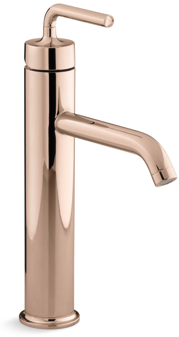 Kohler Purist 14404-4A-RGD Grifo monomando para lavabo - Vibrant Rose Gold