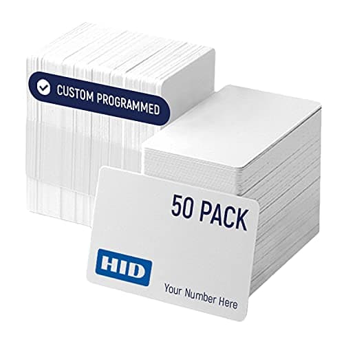 Card Imaging Custom Programmed HID Prox Cards 26 bit H10301 (50 unidades) 1326