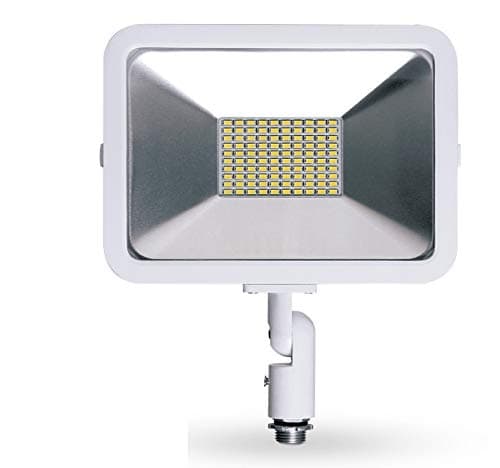 ASD LED SMD Compact Floodlight con Knuckle 50W 4534lm 5000K UL Blanco (CASE Qty 10) ASD-CSFL-A5050-W