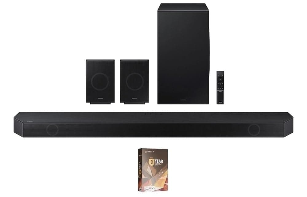 Samsung HW-Q990D 11.1.4ch Soundbar con True Dolby Atmos (Bundle con 3 años Amber) BNDL_HWQ990D-WRTY3-WALTS-SC