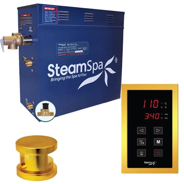 SteamSpa Generador de Vapor 4.5kW Sentry Series (240V) Gold con Pantalla Táctil SNT