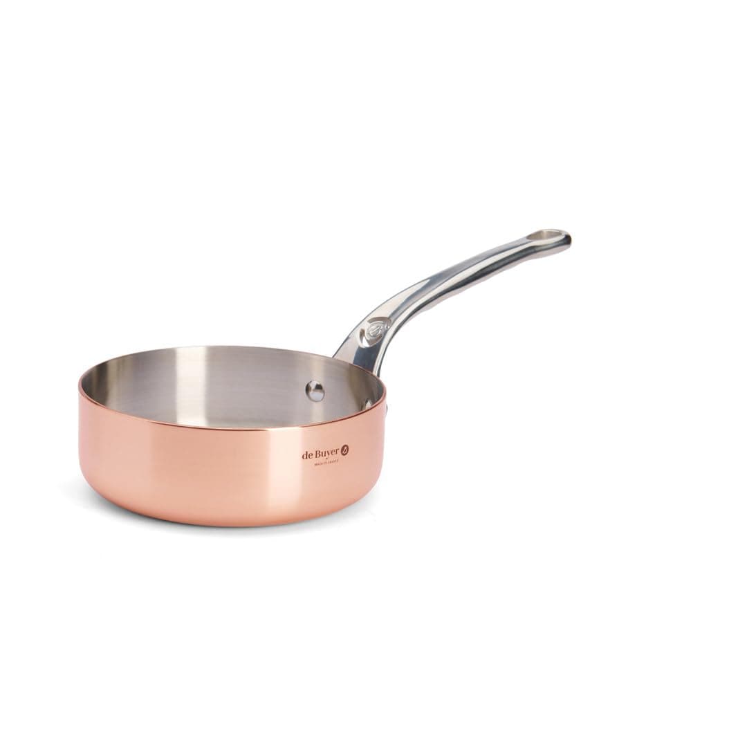 de Buyer PRIMA MATERA 6.25" sartén salteadora cobre-acero inoxidable, apta para inducción 6230.16