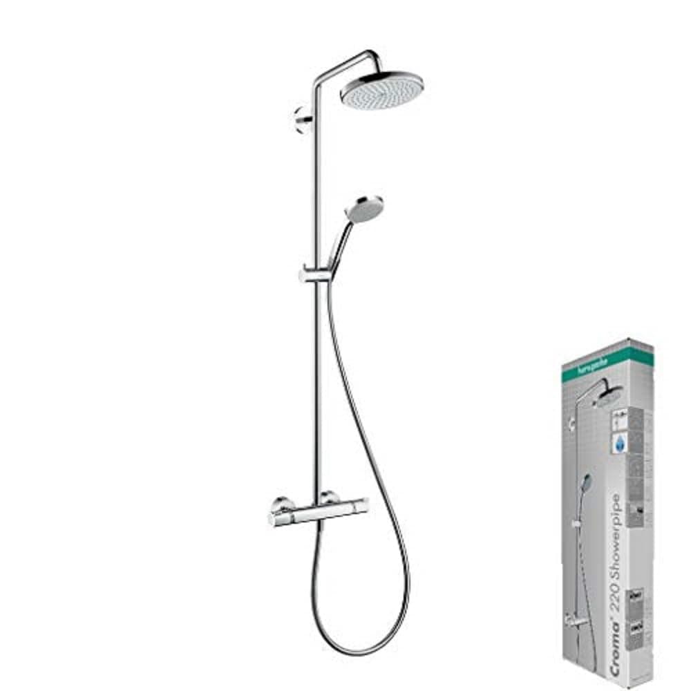 Hansgrohe Croma 220 Showerpipe DN 15 con Brazo de 400mm Cromado 27185000