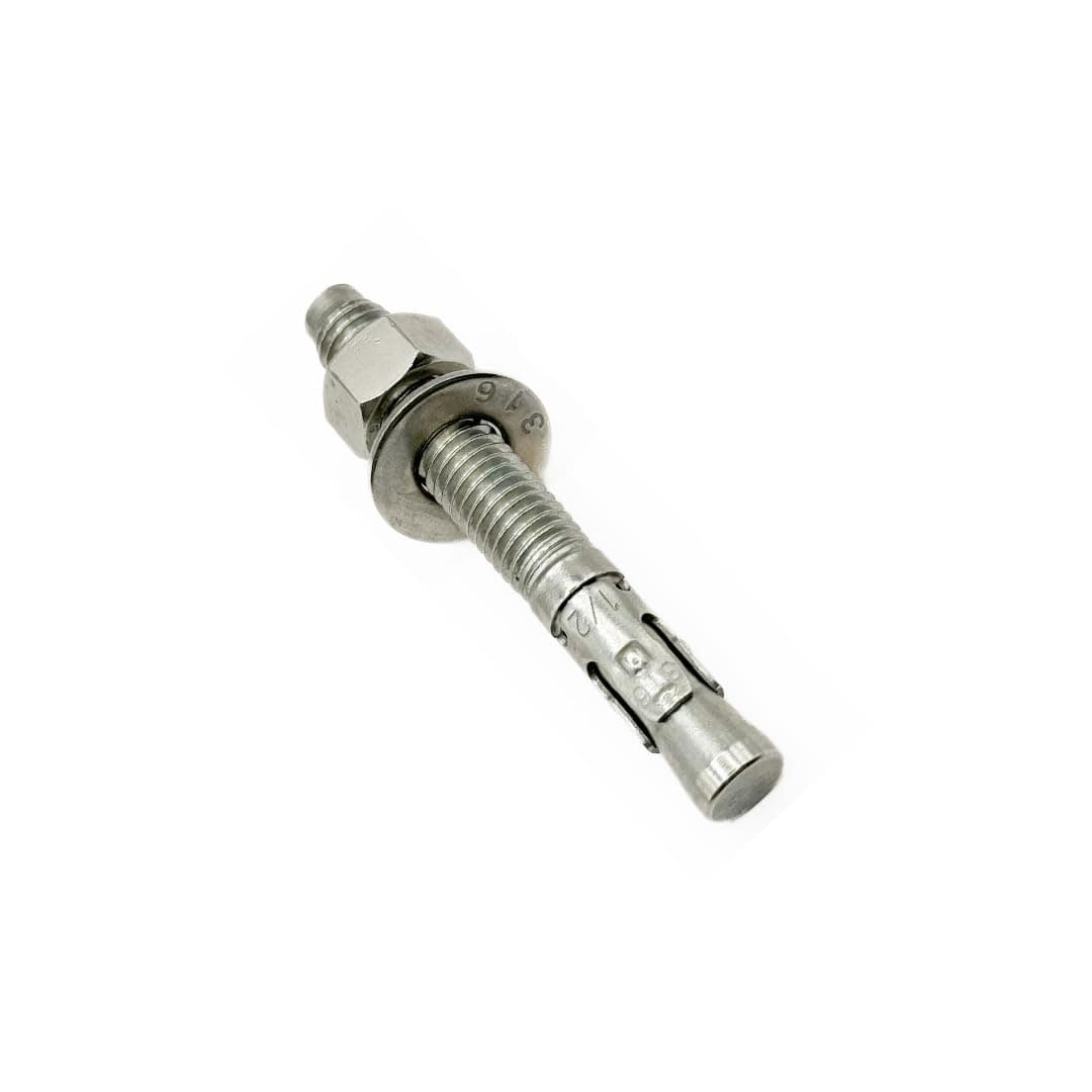 MIGHTY FASTENERS Wedge Anchor de Acero Inoxidable 316 1" x 12" - Paquete de 5 3850-250305