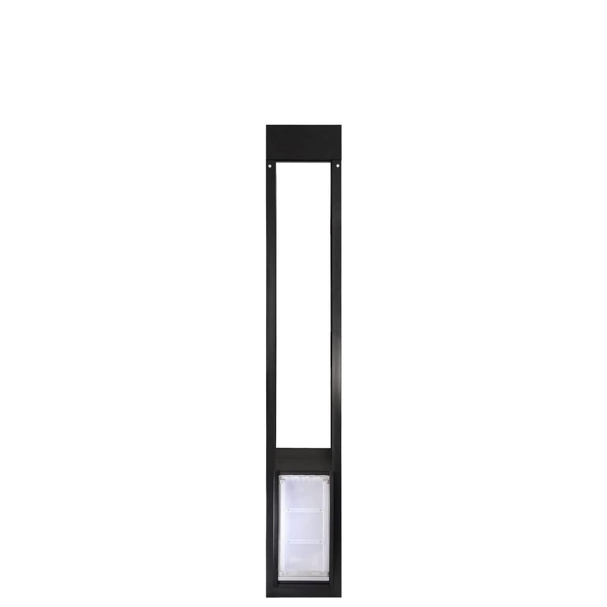 Puerta para Mascotas Endura Flap Thermo Panel de Doble Panel para Climas Extremos | Solución de Puerta para Mascotas Aislada Premium | Resistente, Segura y Resistente a la Intemperie | Negra, Aleta Mediana, Altura del Deslizamiento de 74.75"-77.75" 01EF-C20MM-1B-3DS