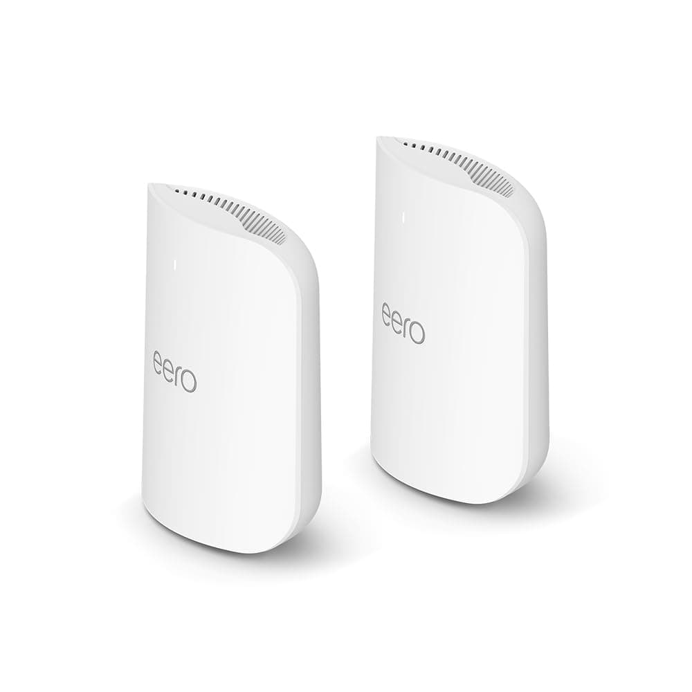 Amazon eero Pro 7 Wi-Fi 7 Tri-Band Mesh Router 2-Pack (hasta 5 Gbps, cobertura 4,000 sq ft) 53-034292