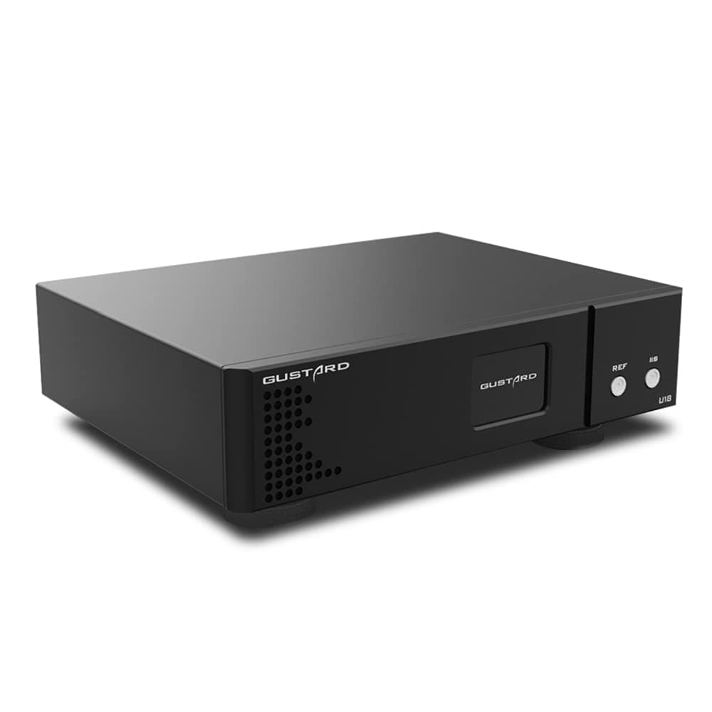 Fanmusic GUSTARD U18 DDC USB Interfaz Digital DSD512 PCM768Khz XU216 K2 Aislamiento Total AS338 Hi-End Cristal IIS Interfaz de Audio USB (Negro)