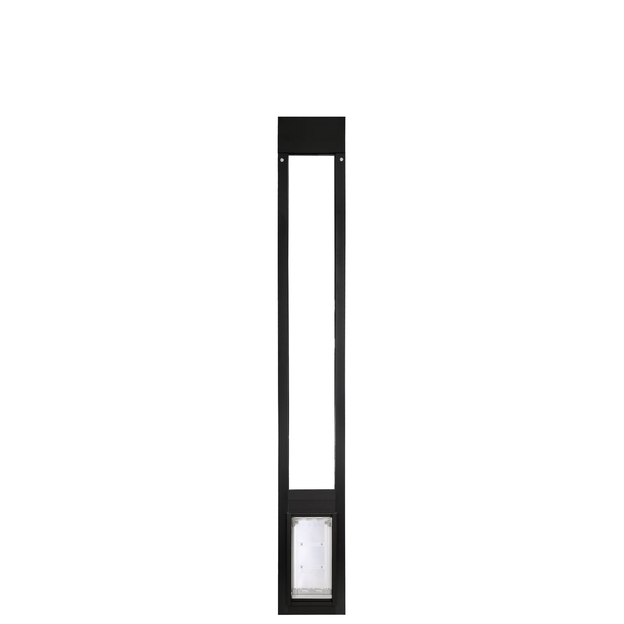 Puerta para Mascotas Endura Flap Thermo Panel de Doble Panel para Climas Extremos | Solución de Puerta para Mascotas Aislada Premium | Resistente, Segura y Resistente a la Intemperie | Negra, Aleta Pequeña, Altura del Deslizamiento de 77.25"-80.25" 01EF-C10SS-1B-3DR