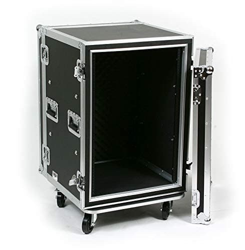 Elite Core Estuche tipo rack ATA para amplificador de 16 espacios (16U) (20" de profundidad) con ruedas y montaje antivibratorio para carretera SC16U-20