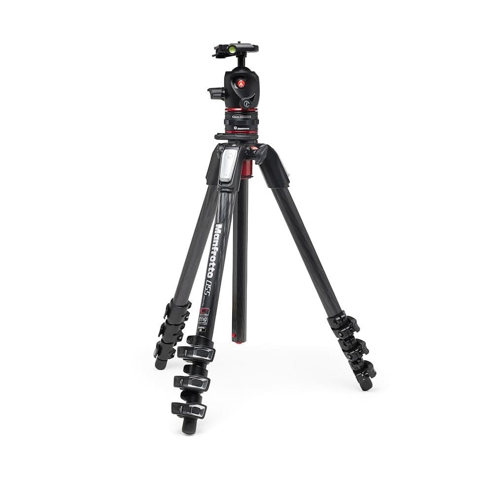 Manfrotto 4-Section Carbon Tripod Kit con cabezal esférico y sistema MOVE Quick Release MK055CXPRO4BHQR