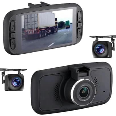 Falcon Electronics FalconEye EagleEye 2ª Gen Triple Cam 2K Dashcam con WiFi (Dash Cam + 256GB, sin Hardwire Kit)