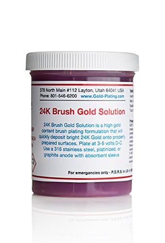Solución galvanoplastia oro 24K en gel 8 oz para brochado - plating brush