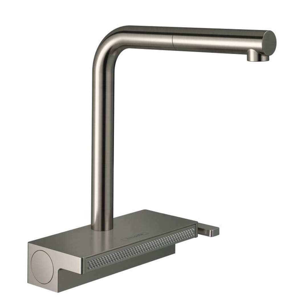 Hansgrohe Aquno Select M81 250 Monomando Cocina con Duchador Extraíble, 2 modos de chorro, Acabado acero inoxidable 73830800