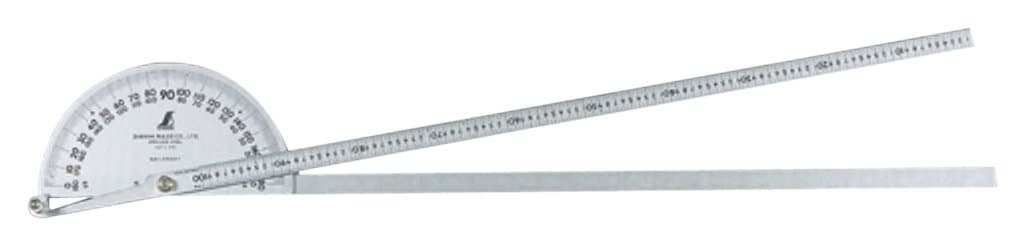 Shinwa Sokutei Transportador Profesional No.1000, Plato 320 mm con 2 Varillas y Escala 1 m, Plata 62952