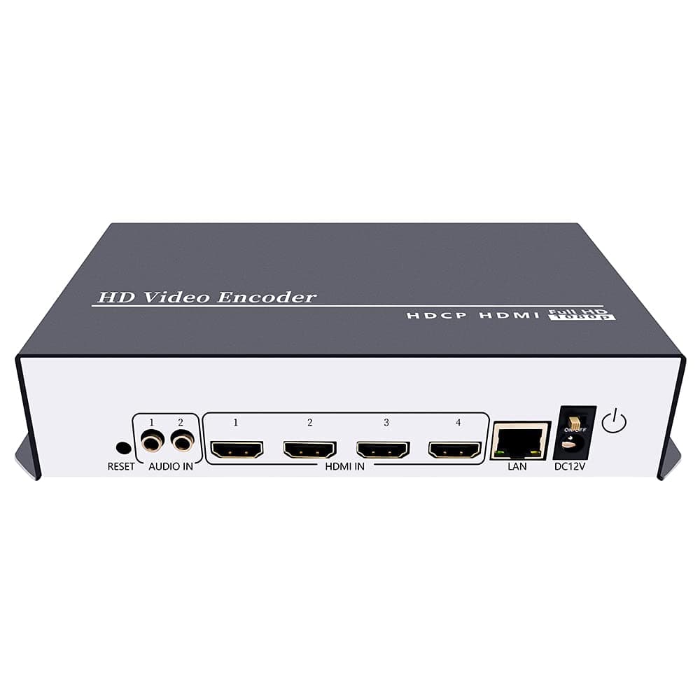 iseevy Codificador de video HDMI 4 canales 1080P / 2 canales 4K H.265 H.264 con soporte RTMP/SRT/RTSP ISV-4HE4