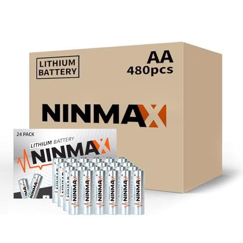 NINMAX Lithium AA 3500mAh - 480 unidades (12Pack*40) 1.5V (No recargable)