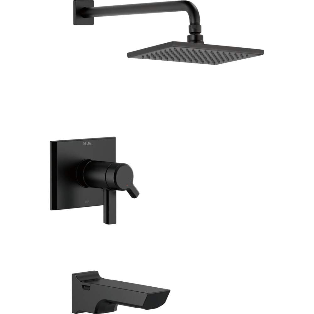 Delta T17T499-BL Pivotal TempAssure Serie 17T Juego de trim para tina/ducha, negro