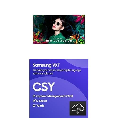 SAMSUNG 95" QMC LFD Dynamic Crystal Color Display + VXT S-Series con gestión de contenidos en la nube, suscripción 1 año
