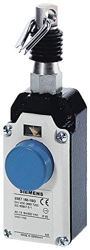 Siemens 3SE7 150-1CD00 interruptor accionado por cable con llave de reinicio, carcasa metálica con cubierta plástica, 1 NO + 1 NC, apto hasta 50m