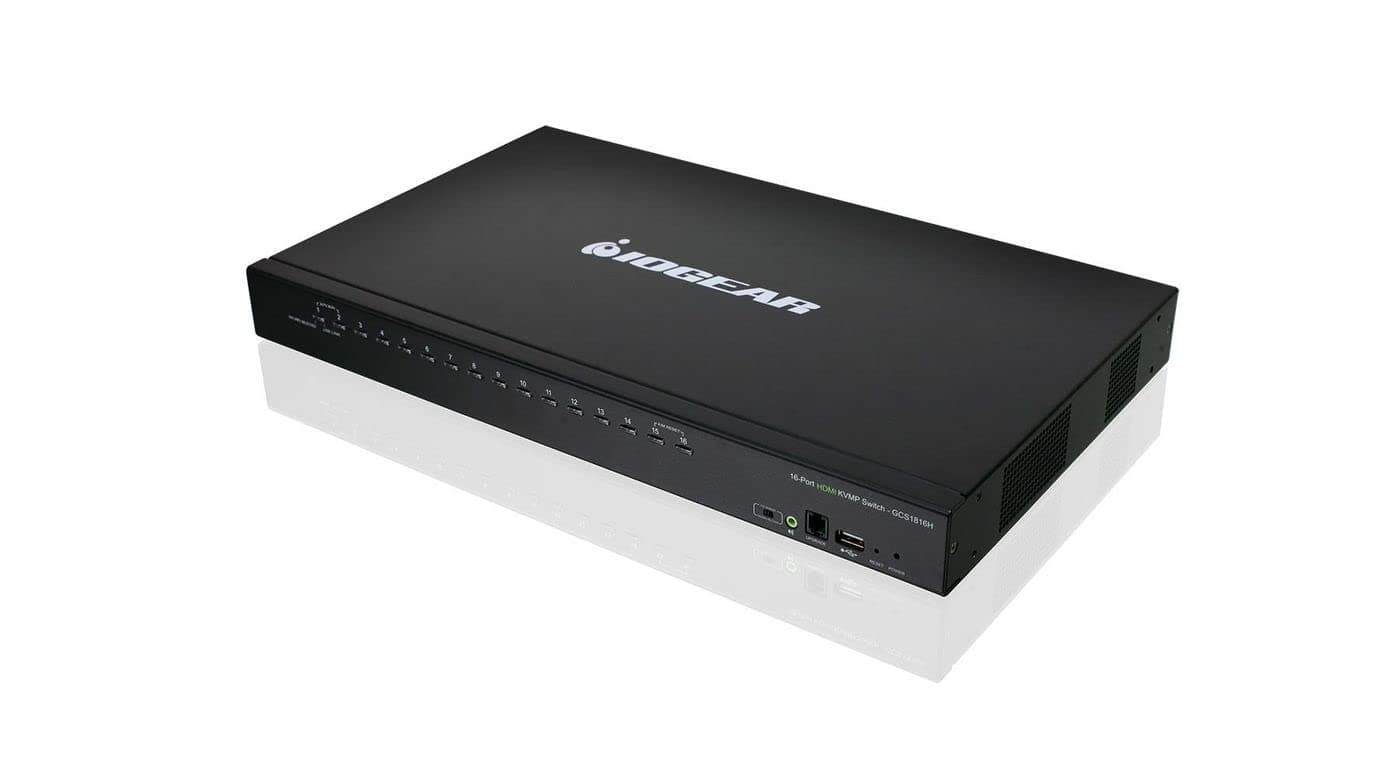 IOGEAR KVM Switch HDMI USB 16 Puertos con OSD y Cableado Completo GCS1816HKITU