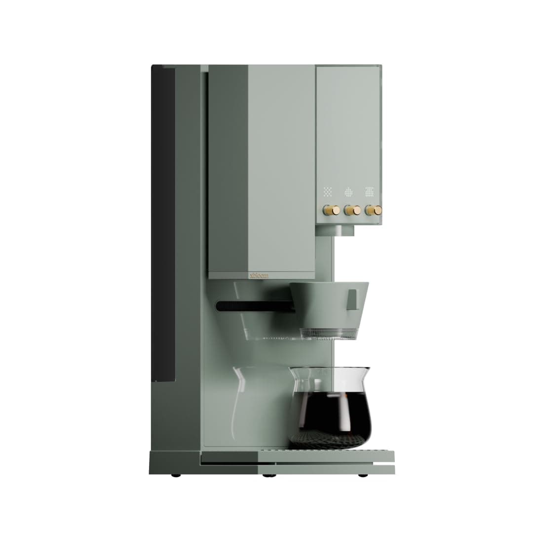 xBloom Studio - La cafetera definitiva - Cafetera de goteo con molinillo integrado, báscula y 3 niveles de automatización, verde salvia y dorado FW-02A