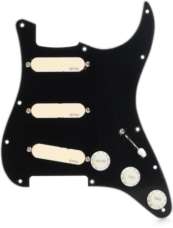 EMG DG20 Total Eclipse Pala con Pickguard Pre-cableado, Marfil 7437.00