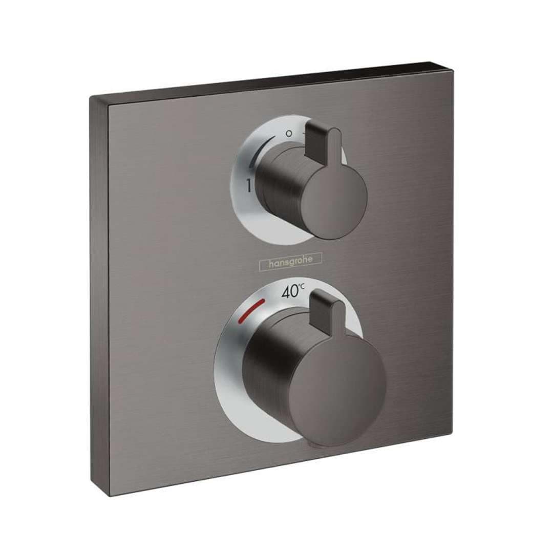 hansgrohe 15714340 Ecostat Square Termostato Empotrado para 2 Vías - Negro Cromo Cepillado