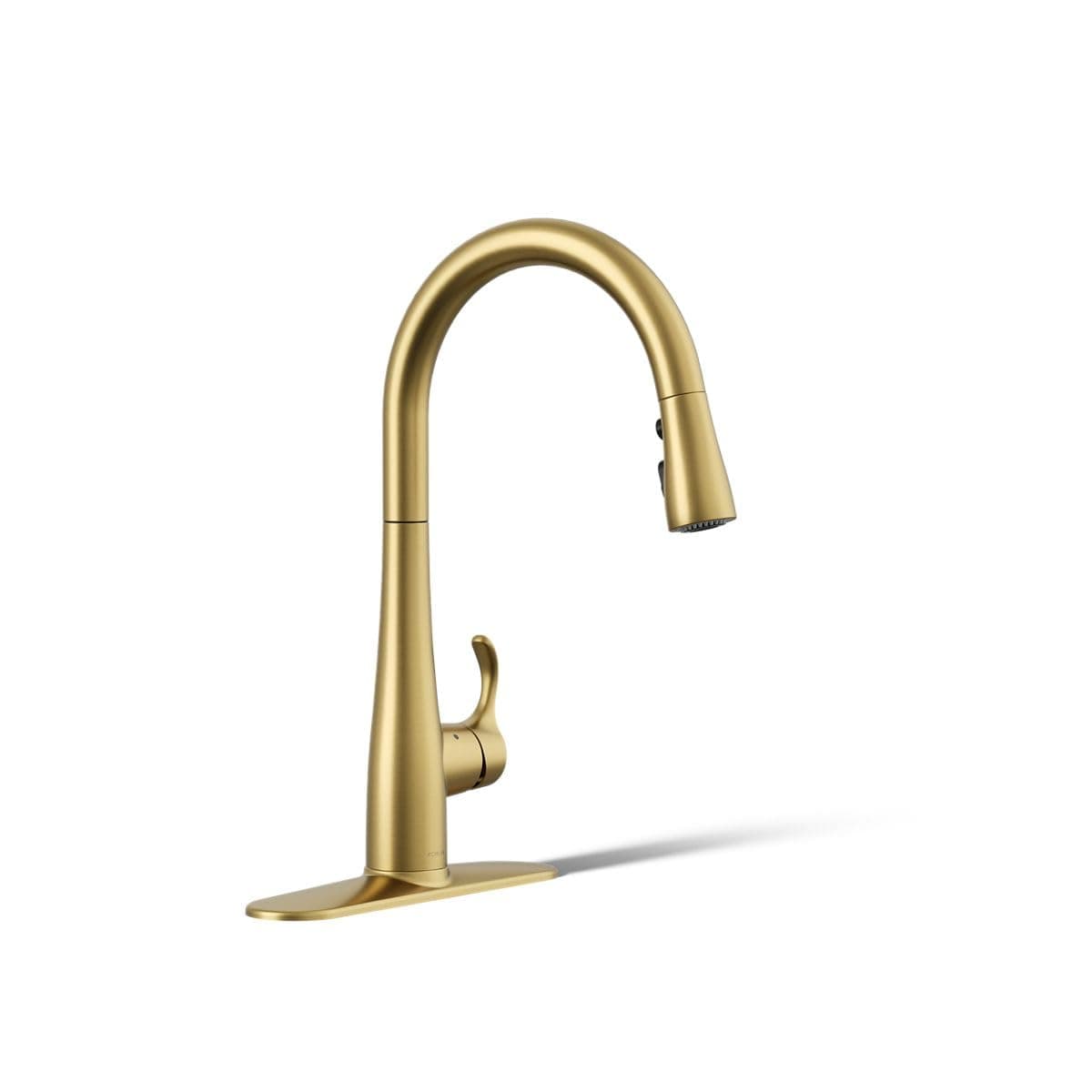 Grifo de cocina Kohler Simplice 22036-2MB táctil con rociador extraíble, Vibrant Brushed Moderne Brass