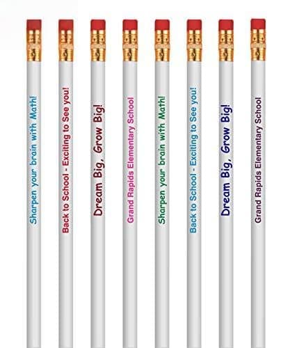 911 Pens Paquete 1500 lápices personalizados #2 HB2 redondos - Blanco 647-01500-S-White