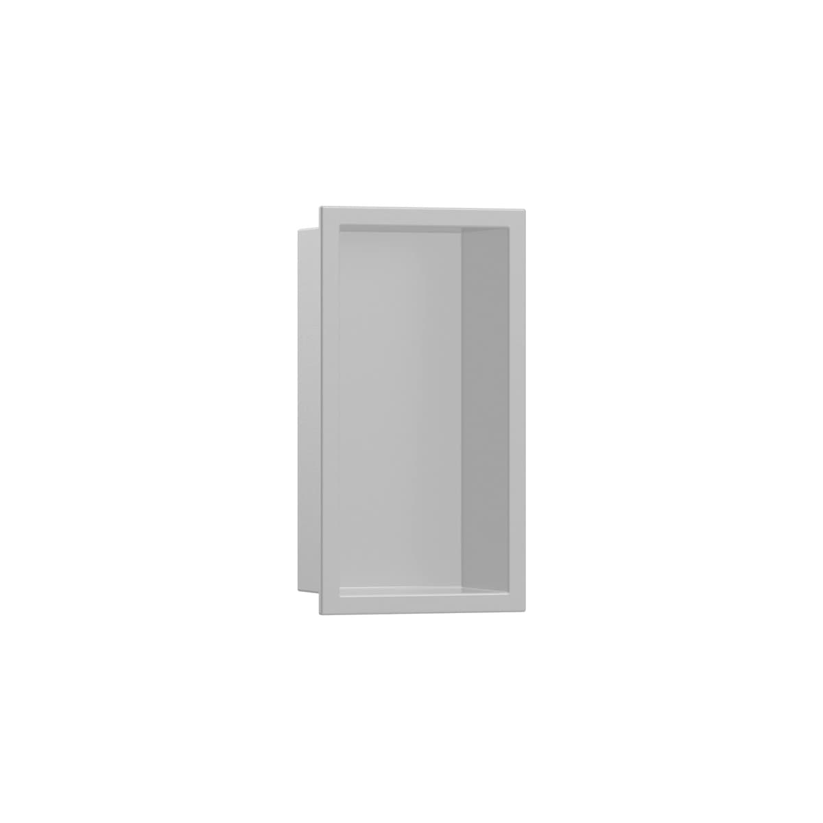 hansgrohe XtraStoris Niche empotrada con marco integrado 12x6x4 in Concrete Grey 56057380