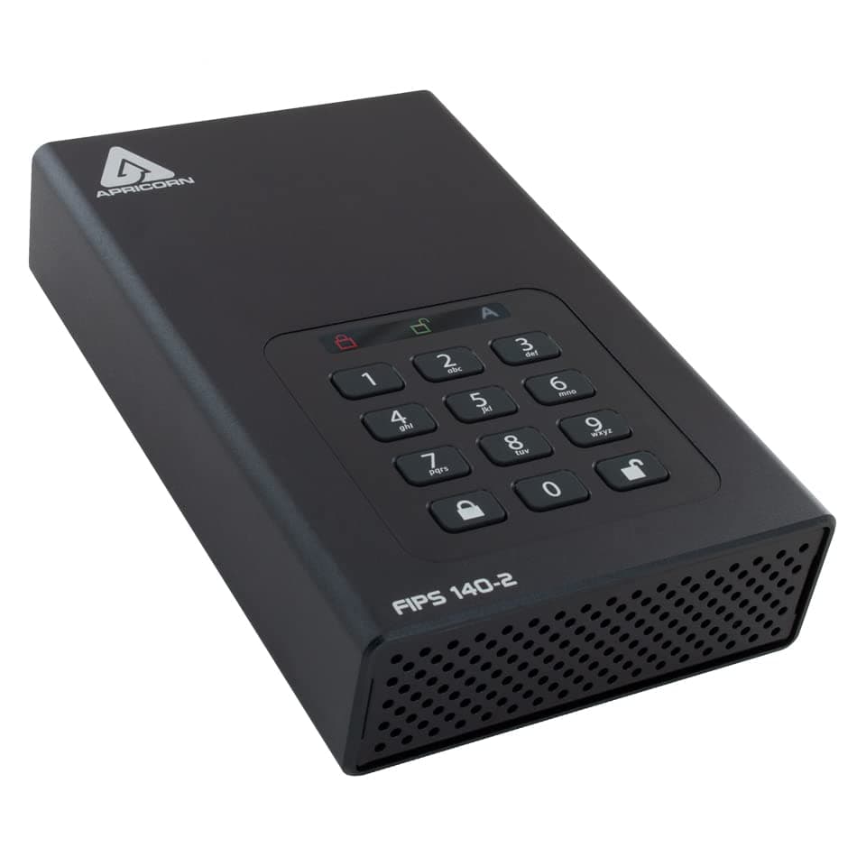 Apricorn 22TB Aegis Desktop Padlock - Disco duro encriptado 256-bit FIPS ADT-3PL256F-22TB