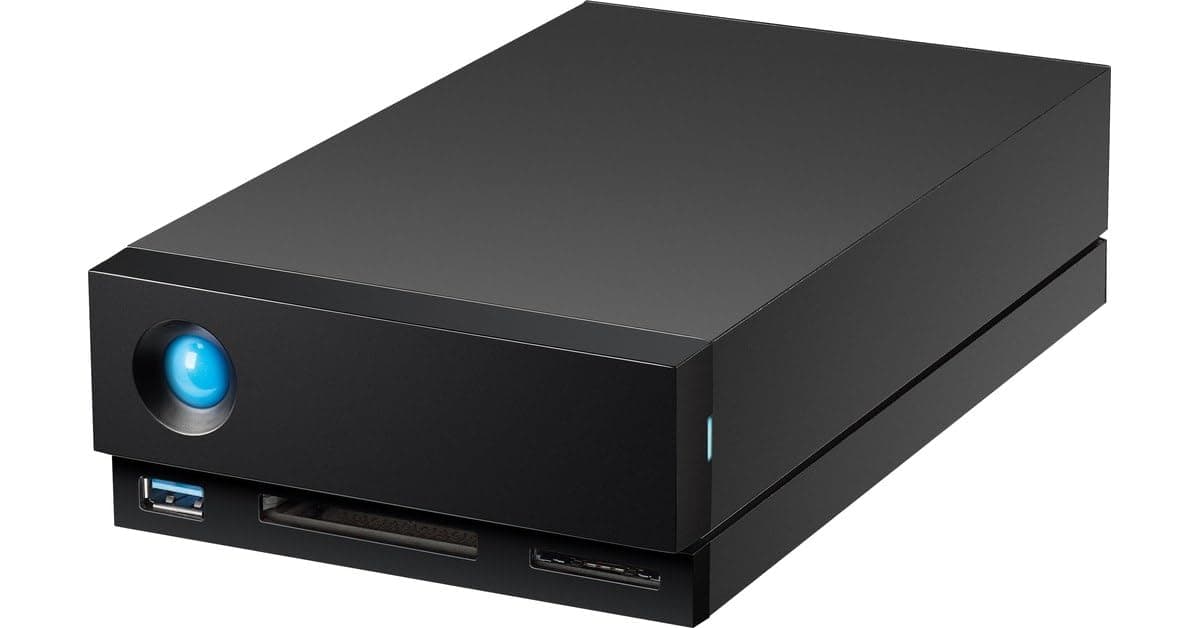 LaCie 1big Dock HDD 16TB, estación de acoplamiento Thunderbolt 3 con lector CF/SD (STHS16000800)