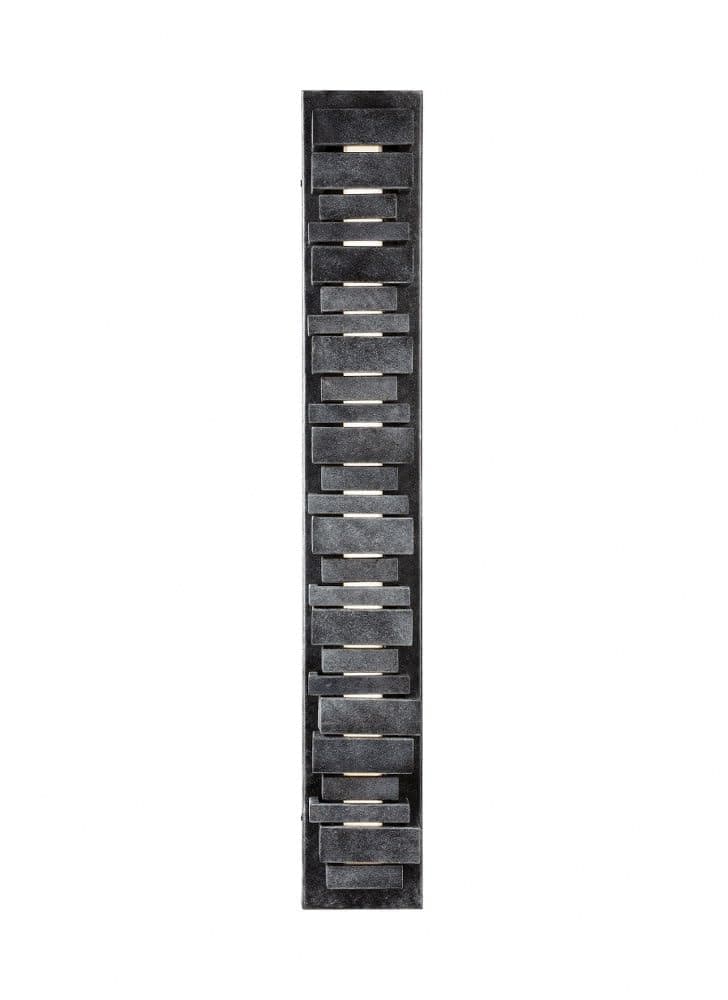 Feiss Ledgend Lámpara de pared exterior LED estilo moderno 5" x 34" en Dark Weathered Zinc OL11203DWZ