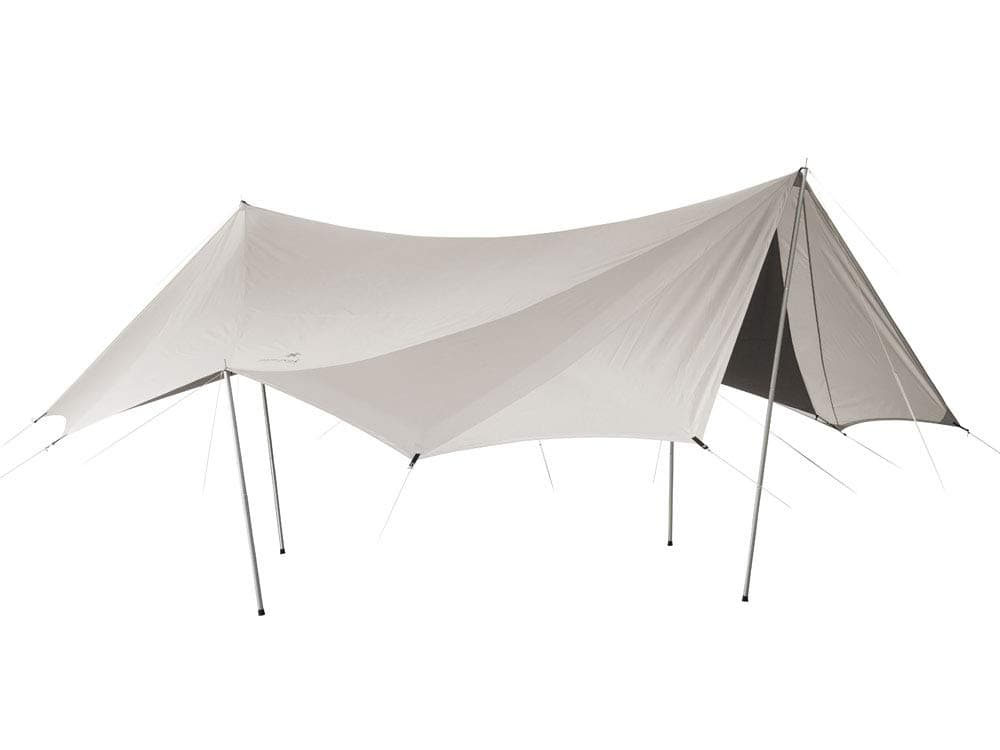 Snow Peak Takibi Tarp Octa resistente al fuego, 16.7' x 14.7' x 9', gris TP-430