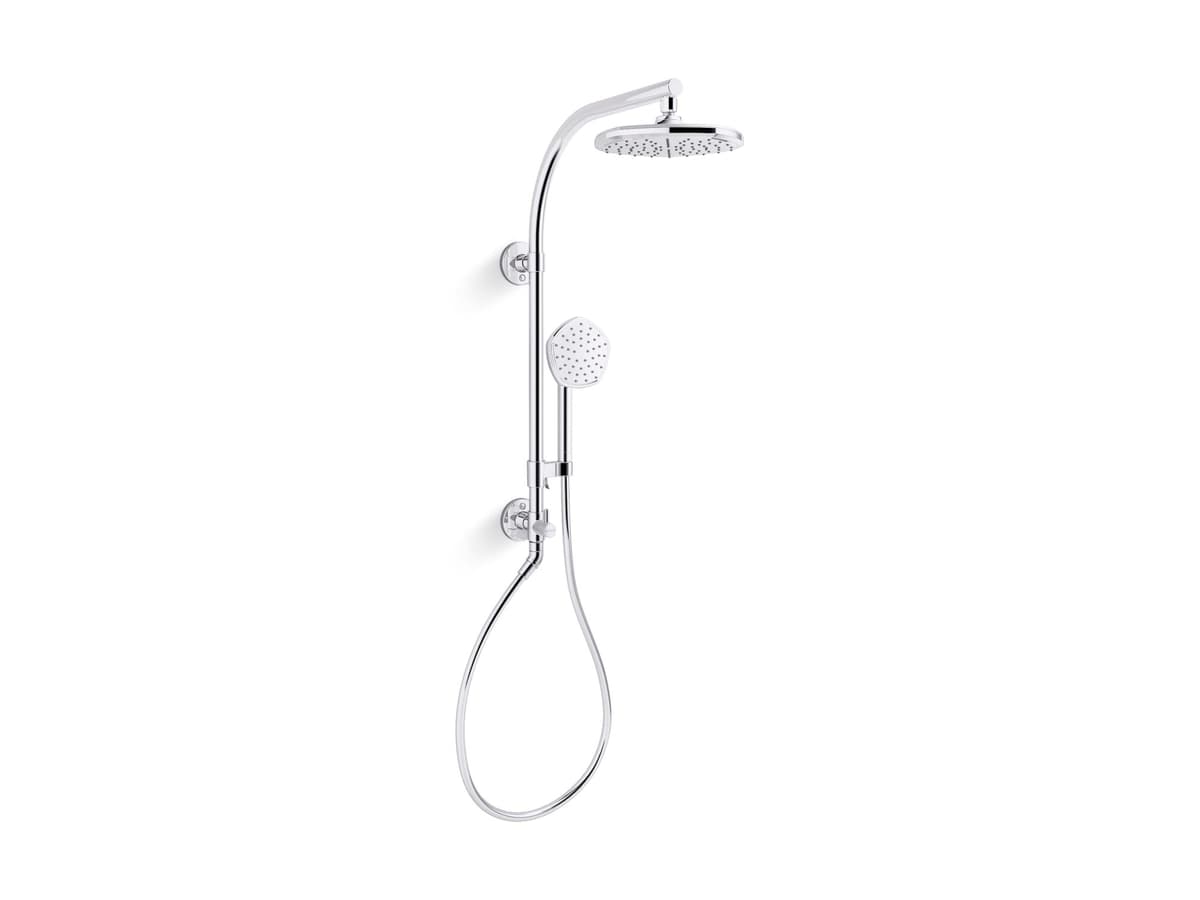 KOHLER 27118-G-CP Hydrorail-R Occasion Arch Shower Column Kit con Rainhead y Handshower, cromo pulido