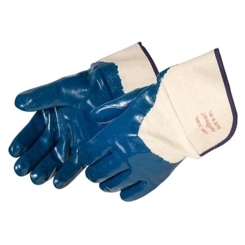 Guantes Grizzly Hycron Nitrilo Azul con Puño de Seguridad, Large, Paquete de 120