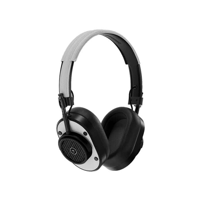 MASTER & DYNAMIC MH40 Auriculares inalámbricos circumaurales Gen II, Metal negro/ Cuero blanco MH40B2-W2