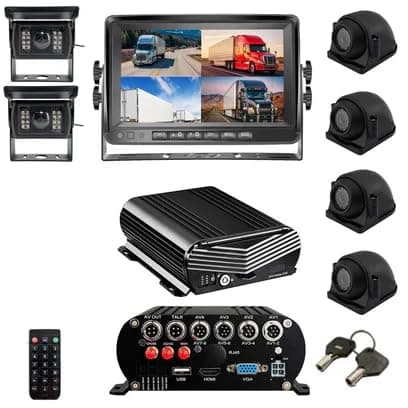 Falcon Eye Multi Cam Live Streaming 3-8 Cam System (6 Cam sin memoria: Black Box, LCD, 4 HD + 2 laterales)
