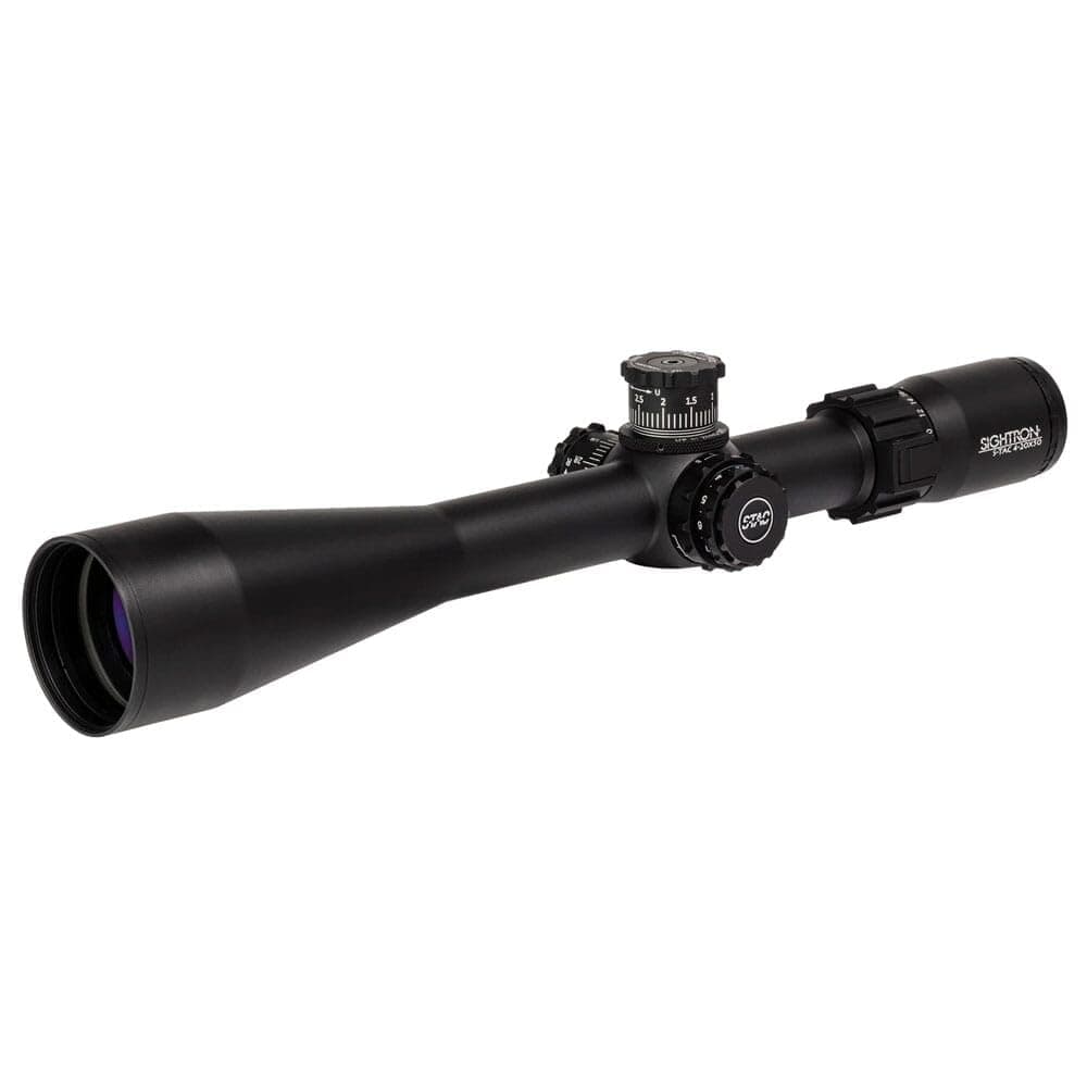 Sightron S-TAC 4-20x50 FFP Mira Telescópica, Zero Stop, Retícula Iluminada MH-4, Tubo de 30 mm, Negro Mate, Impermeable, Antivaho (26016) 0c2336468412481764cef526fb63ca42